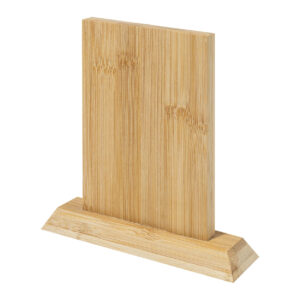 Taisnstūra bambusa balva kraftpapīra dāvanu kastītē, 200×120 mm – Dabīga