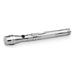 Telescopic flexible LED torch with magnet – Silver