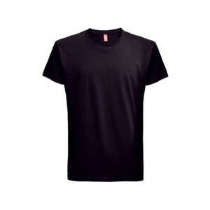 Unisex ilgtspējīgas kokvilnas T-krekls bez sānu šuvēm, 150 g/m² – krāsains – Melna