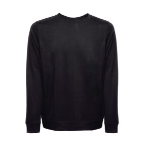Unisex plānāks džemperis ar rievotu apkakli, 240 g/m² – krāsains – Melna