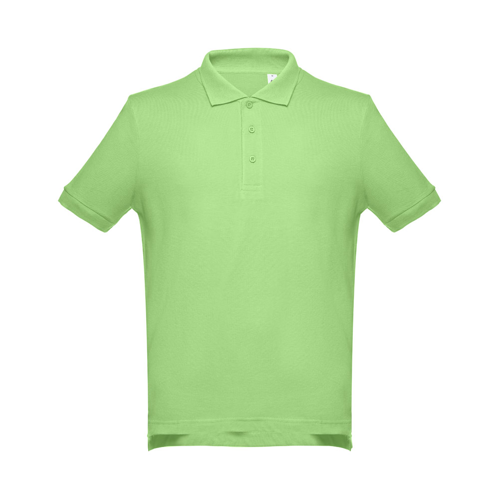 Vīriešu kokvilnas pikē polo krekls ar trim pogām, 195 g/m² – krāsains, lielie izmēri (3XL) – Gaiši zaļa