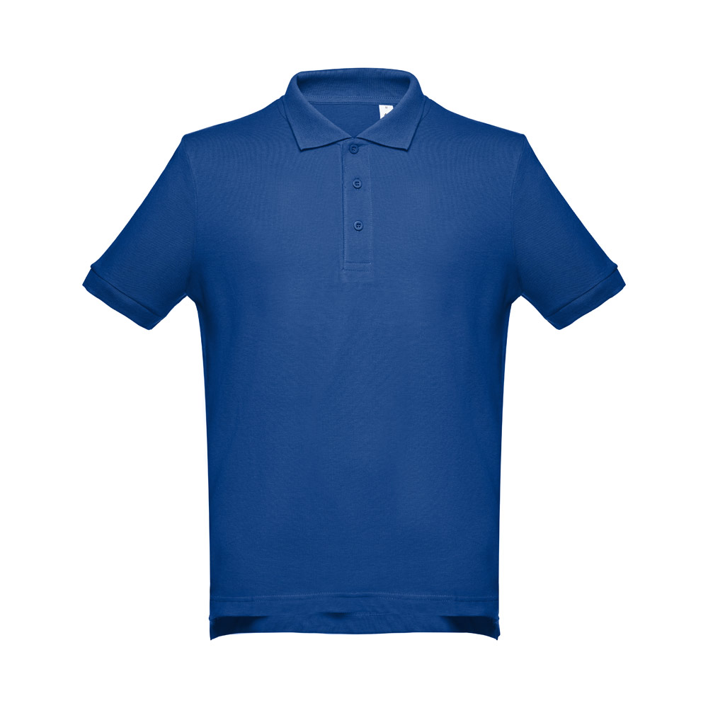 Vīriešu kokvilnas pikē polo krekls ar trim pogām, 195 g/m² – krāsains, lielie izmēri (3XL) – Karaliski zila