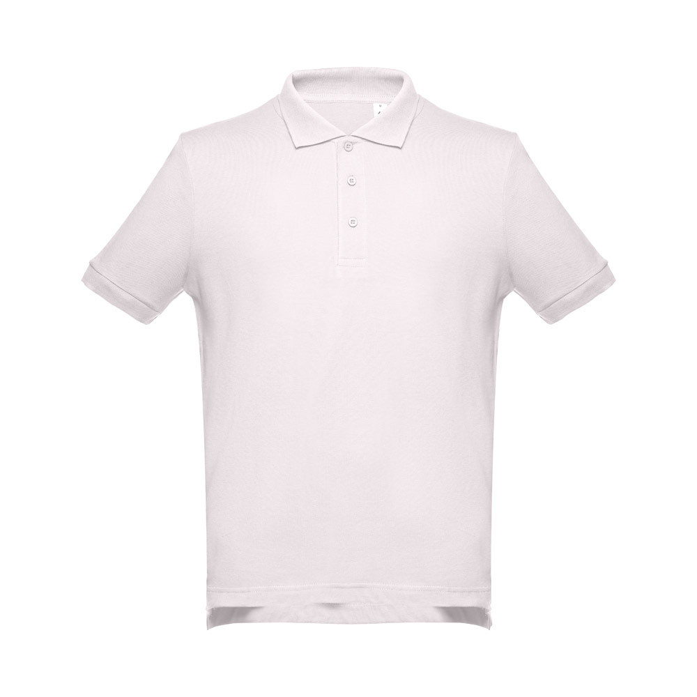 Vīriešu kokvilnas pikē polo krekls ar trim pogām, 195 g/m² – krāsains, lielie izmēri (3XL) – Pasteļrozā
