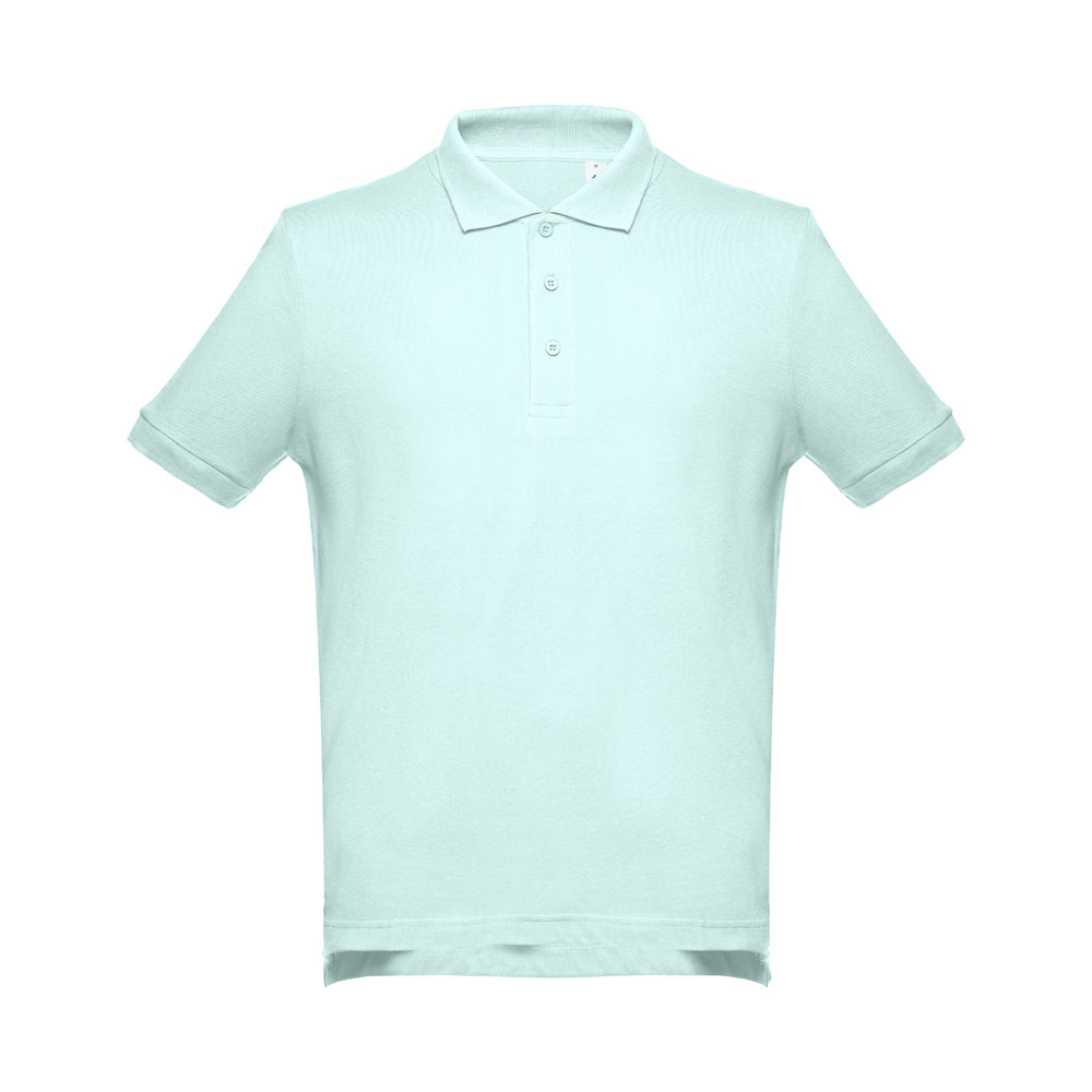 Vīriešu kokvilnas pikē polo krekls ar trim pogām, 195 g/m² – krāsains, lielie izmēri (3XL) – Piparmētru zaļa