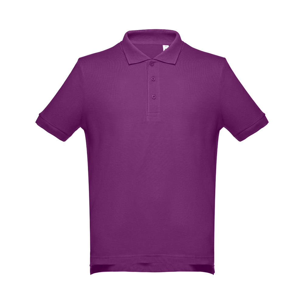 Vīriešu kokvilnas pikē polo krekls ar trim pogām, 195 g/m² – krāsains, lielie izmēri (3XL) – Purpura