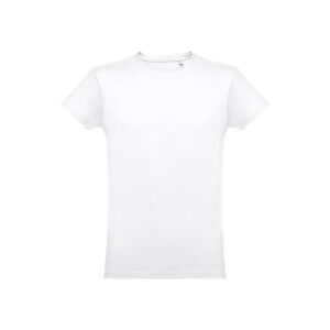 Vīriešu kokvilnas T-krekls bez sānu šuvēm, 150 g/m² – balts, lielie izmēri (3XL) – Balta