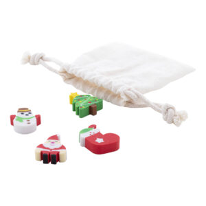 Set of Christmas erasers, 4 pcs. – Multicolour