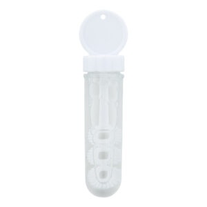 Ziepju burbuļu pūšamais krāsainā plastmasas tūbiņā, 30 ml – Balta